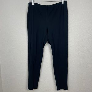 J. Jill Ponte Pants Leggings Womens Medium Black Pull On Stretch Casual Career